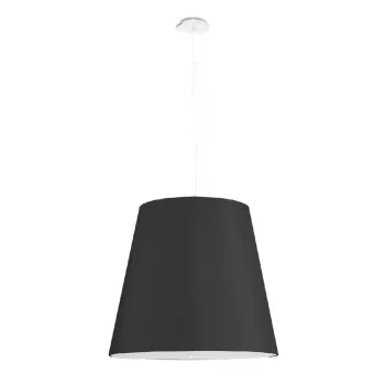 Lustra neagra cu abajur din sticla o 50 cm Tresco - Nice Lamps imagine