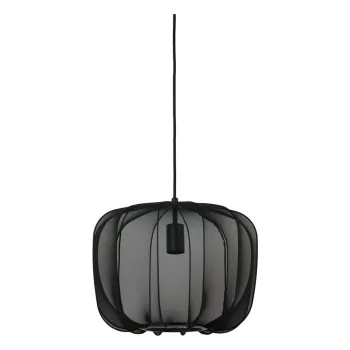 Lustra neagra cu abajur textil o 40 cm Plumeria - Light & Living imagine