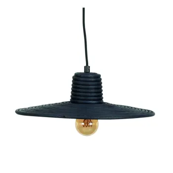 Lustra neagra cu intensitate reglabila cu abajur din ratan o 35 cm Balance - Zuiver imagine