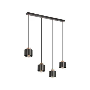 Lustra neagra din metal 12x75 cm Olena - Candellux Lighting imagine