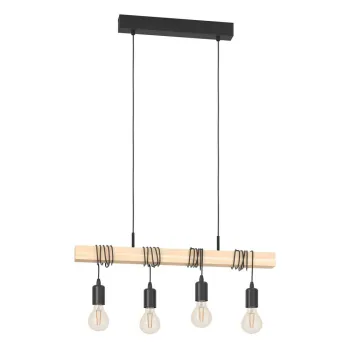 Lustra neagra/in culoare naturala TOWNSHEND - EGLO imagine