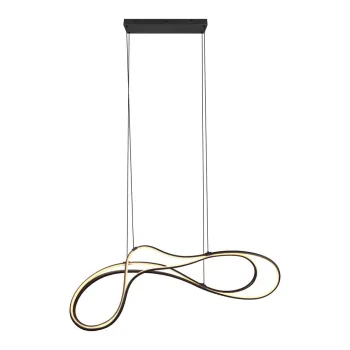 Lustra neagra LED cu abajur din metal Nala - Trio Select imagine