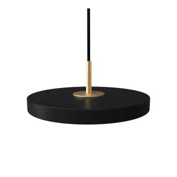 Lustra neagra LED cu abajur din metal o 15 cm Asteria Micro - UMAGE imagine