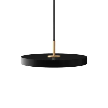 Lustra neagra LED cu intensitate reglabila cu abajur din metal o 31 cm Asteria Plus Mini - UMAGE imagine