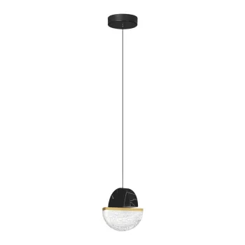Lustra neagra LED cu intensitate reglabila din metal o 16 cm Dorin - Nova Luce imagine