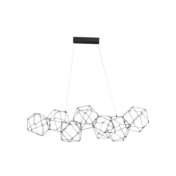 Lustra neagra LED din aluminiu Nebula - Nova Luce imagine