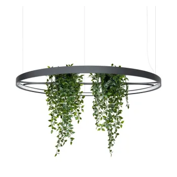 Lustra neagra LED din aluminiu o 110 cm RIO - Thoro imagine