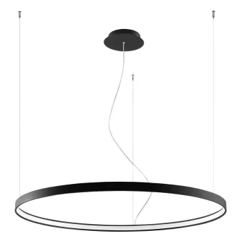 Lustra neagra LED din aluminiu o 110 cm RIO - Thoro imagine