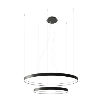 Lustra neagra LED din aluminiu o 78 cm RIO - Thoro imagine