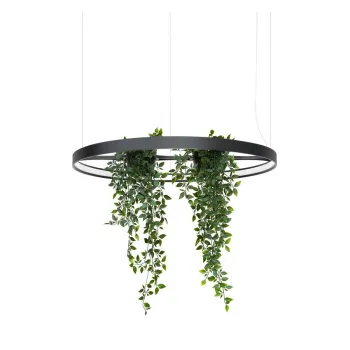 Lustra neagra LED din aluminiu o 78 cm RIO - Thoro imagine