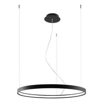 Lustra neagra LED din aluminiu o 78 cm RIO - Thoro imagine