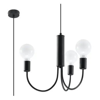 Lustra neagra o 45 cm Karim - Nice Lamps imagine