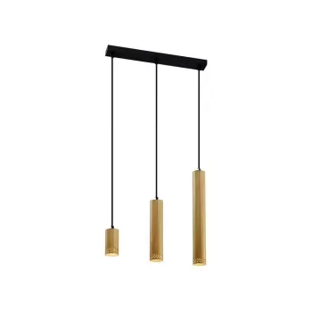 Lustra negru/auriu cu abajur din metal 6x46 cm Tubo - Candellux Lighting imagine