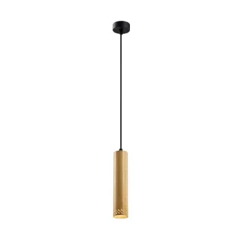 Lustra negru/auriu cu abajur din metal o 7 cm Tubo - Candellux Lighting imagine