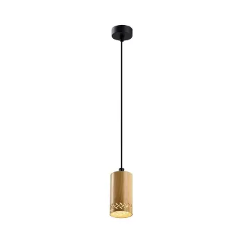 Lustra negru/auriu cu abajur din metal o 7 cm Tubo - Candellux Lighting imagine