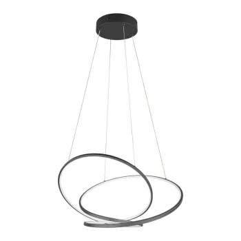 Lustra negru-mat LED cu intensitate reglabila Darvin - Trio imagine