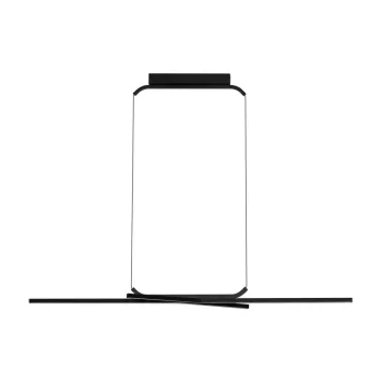 Lustra negru-mat LED cu intensitate reglabila din aluminiu Akro - Nova Luce imagine