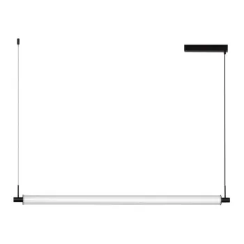 Lustra negru-mat LED cu intensitate reglabila din aluminiu cu abajur din sticla Glovia - Nova Luce imagine