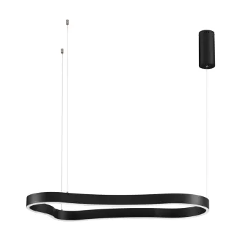 Lustra negru-mat LED cu intensitate reglabila din aluminiu Dussa - Nova Luce imagine