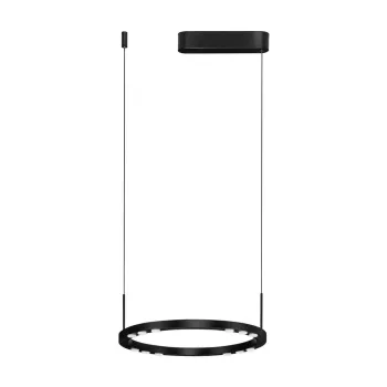 Lustra negru-mat LED cu intensitate reglabila din aluminiu o 40 cm Lunette - Nova Luce imagine
