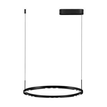 Lustra negru-mat LED cu intensitate reglabila din aluminiu o 60 cm Lunette - Nova Luce imagine