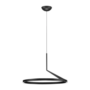Lustra negru-mat LED cu intensitate reglabila din aluminiu o 60 cm Tilia - Nova Luce imagine