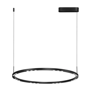 Lustra negru-mat LED cu intensitate reglabila din aluminiu o 80 cm Lunette - Nova Luce imagine