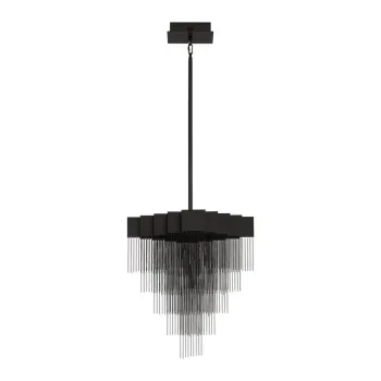 Lustra negru-mat LED cu intensitate reglabila din otel Rev?? - Nova Luce imagine