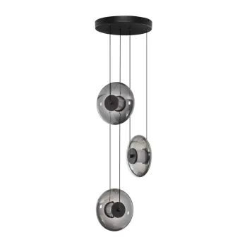 Lustra negru-mat LED cu intensitate reglabila din sticla o 35 cm Ballet - Nova Luce imagine