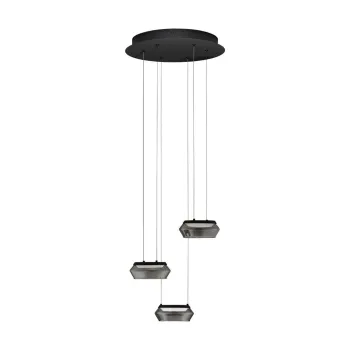 Lustra negru-mat LED cu intensitate reglabila din sticla o 35 cm Jailyn - Nova Luce imagine