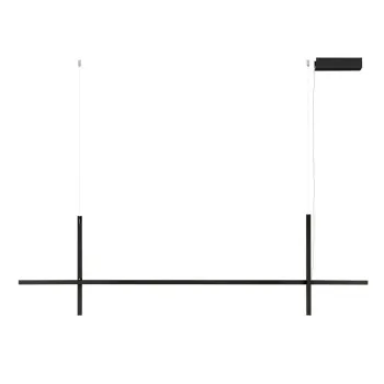 Lustra negru-mat LED din aluminiu cu abajur din sticla acrilica Looma - Nova Luce imagine