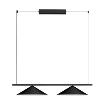 Lustra negru-mat LED din aluminiu Lui - Nova Luce imagine