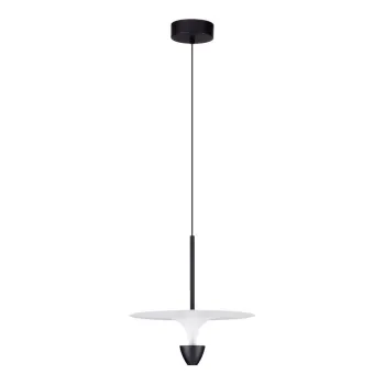 Lustra negru-mat LED din aluminiu o 34 cm Topio - Nova Luce imagine