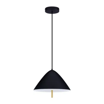Lustra negru-mat LED din metal cu abajur din metal o 40 cm Oros - Nova Luce imagine