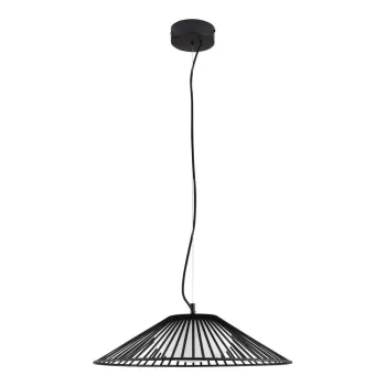 Lustra negru-mat LED din metal cu abajur din sticla o 50 cm Brume - Nova Luce imagine