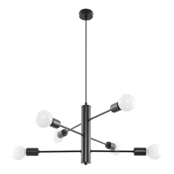 Lustra Nice Lamps Donato 6, negru imagine