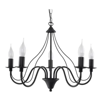 Lustra Nice Lamps Floriano 5, negru imagine