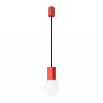Lustra rosie din sticla opal o 12 cm Orbital - Sollux imagine