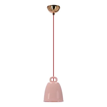 Lustra roz cu abajur din ceramica Sewilla - Candellux Lighting imagine
