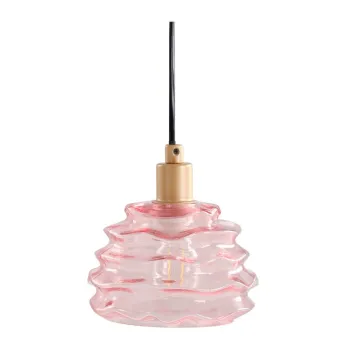 Lustra roz din sticla o 15 cm Fall - Jotex imagine