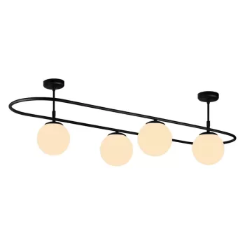 Lustra Squid Lighting Elips, lungime 124 cm, negru imagine