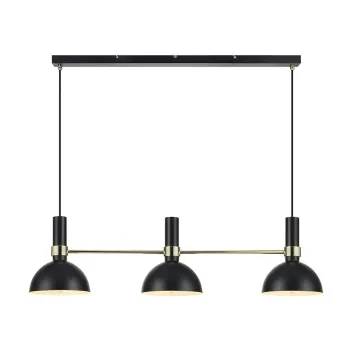 Lustra tripla Markslojd Larry Black Gold, negru imagine