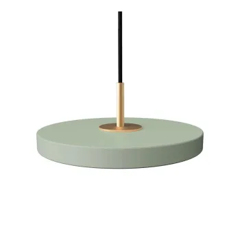 Lustra verde-deschis LED cu abajur din metal o 15 cm Asteria Micro - UMAGE imagine