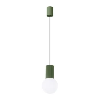 Lustra verde din sticla opal o 12 cm Orbital - Sollux imagine