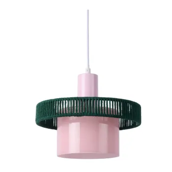 Lustra verde-inchis/roz din sticla o 25 cm Firenze Long - Leitmotiv imagine