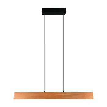 LustrAA(R)n culoare naturalALED cu abajur din lemn Edgewood aEURTrio imagine