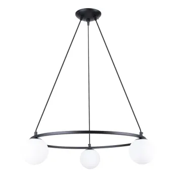 LustrAalbAf/neagrAcu abajur din sticlAUmerta aEURSollux imagine