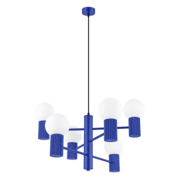 LustrAalbastrAcu abajur din sticlAOrbital aEURSollux imagine
