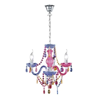 LustrAdin metal cu abajur din sticlAacrilicAA, 46 cm LA 1/4 ster aEURReality imagine