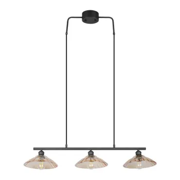 LustrAneagrAf/chihlimbar din metal cu abajur din sticlAEluna aEURReality imagine